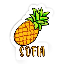 Ananas Aufkleber mit dem Namen Sofia