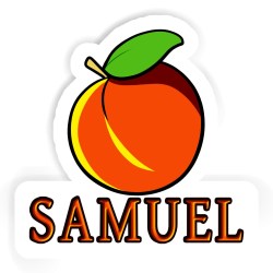 Aprikosen Aufkleber mit dem Namen Samuel