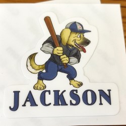 Baseball-Hunde Aufkleber mit dem Namen Lio