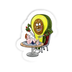 Avocado Sticker mit dem Namen Léo