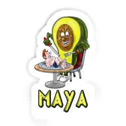 Avocados Aufkleber mit dem Namen Maya