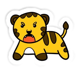 Baby-Tiger Sticker mit dem Namen Maximilian