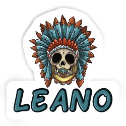 Baby Totenköpfe Aufkleber mit dem Namen Leano