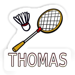 Badminton-Schläger Aufkleber mit dem Namen Thomas