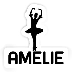Ballerinas Aufkleber mit dem Namen Amelie