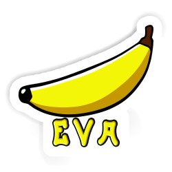 Bananen Aufkleber mit dem Namen Eva