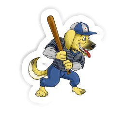 Baseball-Hund Sticker mit dem Namen Lio