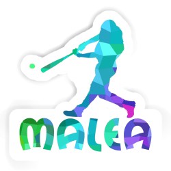 Baseball-Spieler Aufkleber mit dem Namen Malea