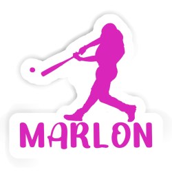 Baseball-Spieler Aufkleber mit dem Namen Marlon