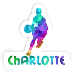 Basketballspieler Aufkleber mit dem Namen Charlotte