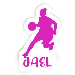 Basketballspielerinnen Aufkleber mit dem Namen Jael