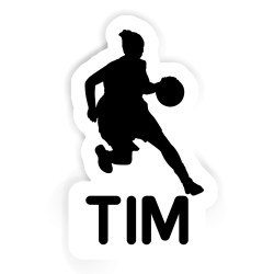 Basketballspielerinnen Aufkleber mit dem Namen Tim