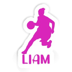 Basketballspielerinnen Aufkleber mit dem Namen Liam