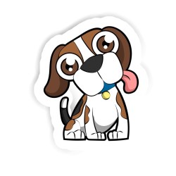 Beagle Sticker mit dem Namen Fiona
