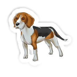 Beagle Sticker mit dem Namen Emilia