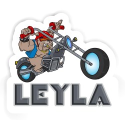 Bikers Aufkleber mit dem Namen Leyla