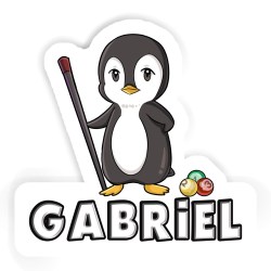Billardspieler Aufkleber mit dem Namen Gabriel