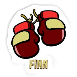 Boxhandschuhe Aufkleber mit dem Namen Finn