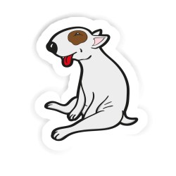 Bull Terrier Sticker mit dem Namen Louis