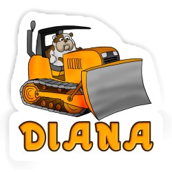 Bulldozers Aufkleber mit dem Namen Diana