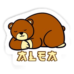 Bären Aufkleber mit dem Namen Alea