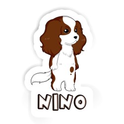 Cavalier King Charles Spaniels Aufkleber mit dem Namen Nino