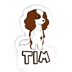 Cavalier King Charles Spaniels Aufkleber mit dem Namen Tim