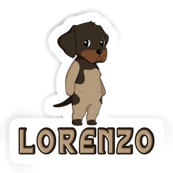 Deutsche Drahthaare Aufkleber mit dem Namen Lorenzo