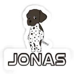 Deutschen Kurzhaare Aufkleber mit dem Namen Jonas