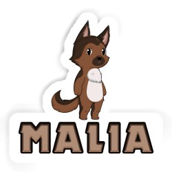 Deutsche Schäferhunde Aufkleber mit dem Namen Malia