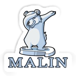 Eisbären Aufkleber mit dem Namen Malin