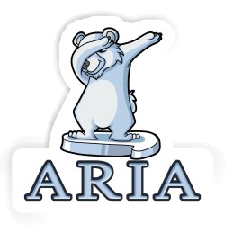 Eisbären Aufkleber mit dem Namen Aria