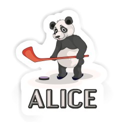 Eishockey-Pandas Aufkleber mit dem Namen Alice