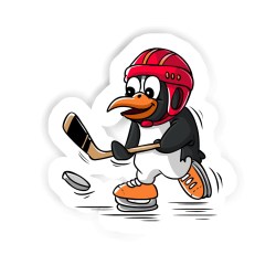 Eishockey-Pinguin Sticker mit dem Namen Malik