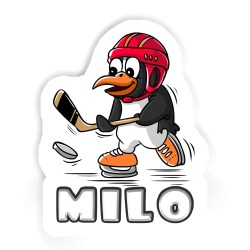 Eishockey Pinguine Aufkleber mit dem Namen Milo