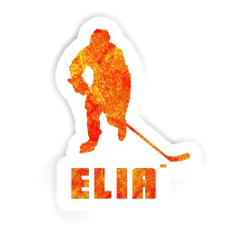 Eishockeyspieler Aufkleber mit dem Namen Elia