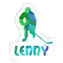 Eishockeyspieler Aufkleber mit dem Namen Lenny