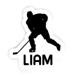 Eishockeyspieler Aufkleber mit dem Namen Liam