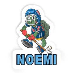 Eishockeyspieler Aufkleber mit dem Namen Noemi