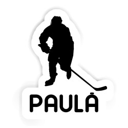 Eishockeyspieler Aufkleber mit dem Namen Paula