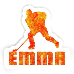 Eishockeyspieler Aufkleber mit dem Namen Emma