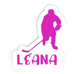 Eishockeyspielerinnen Aufkleber mit dem Namen Leana