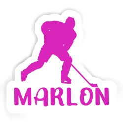 Eishockeyspielerinnen Aufkleber mit dem Namen Marlon