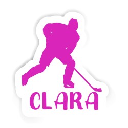 Eishockeyspielerinnen Aufkleber mit dem Namen Clara