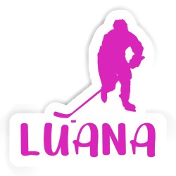 Eishockeyspielerinnen Aufkleber mit dem Namen Luana