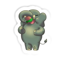 Elefant Sticker mit dem Namen Giulia