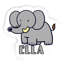 Elefanten Aufkleber mit dem Namen Ella