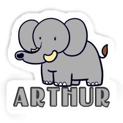 Elefanten Aufkleber mit dem Namen Arthur
