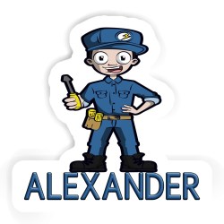 Elektriker Aufkleber mit dem Namen Alexander