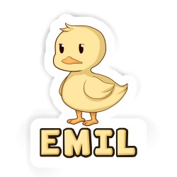 Enten Aufkleber mit dem Namen Emil